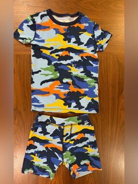 Crewcuts Kids Camouflage Short Sleeve Pajama Set - Multicolor Size 5